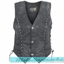 Xelement XS-628 Womens Studded Biker Leather Vest
