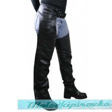   Womens Braided Black Leather Chaps
