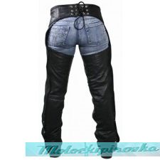   Womens Braided Black Leather Chaps