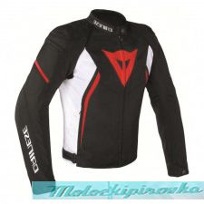 DAINESE AVRO D2 TEX JACKET - BLACK/WHITE/RED    48