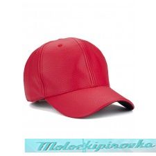 Classic Unisex Red Leather Baseball Cap