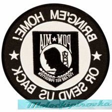  Officially Licensed POW Bring Em Home or Send Us Back Large Circle Patch