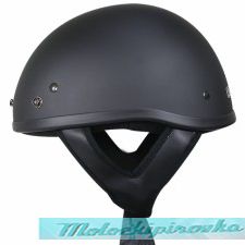 DOT Solid Flat Black Half Helmet