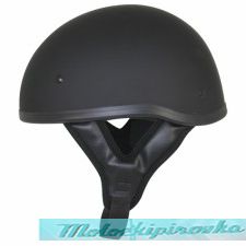 DOT Flat Black Motorcycle Skull Cap Half Helmet