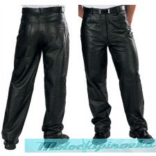 Classic Loose Fit Men's Leather Pants by Xelement
