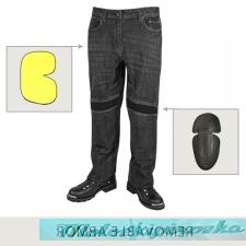   Xelement Mens Armored Black Denim Jeans