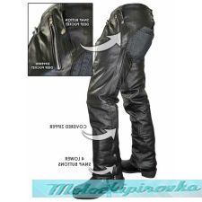    Xelement Mens Cowhide Leather Motorcycle Chaps