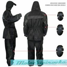 Armored Black Two-Piece Armored Rainsuit