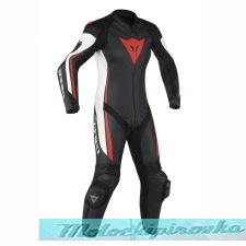 DAINESE ASSEN 1 PC PERF. LADY SUIT - WHITE/BLACK/RED-FLUO   