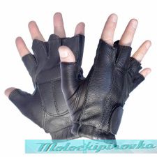  Xelement XG-850 Leather Deerskin Fingerless Motorcycle Gloves