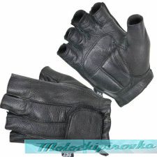  Xelement XG-850 Leather Deerskin Fingerless Motorcycle Gloves