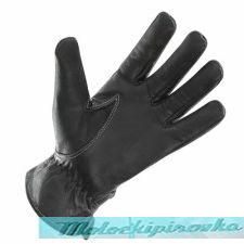   Xelement Womens Classic Button Snap Black Leather Motorcycle Gloves