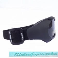 Black Dominator Goggles With Polycarbonate Smoke Lens With UV 400 Protection