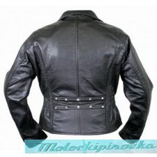 Classic Braided Cruiser Ladies Motorcycle Leather Jacket