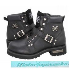 Ladies Advanced Lace-Up Xelement Motorcycle Biker Boots