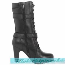 Xelement LU8003 Women's Fashion Buckle and Harness Motorcycle Boots