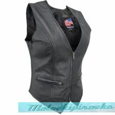Womens B371 Biker Leather Vest