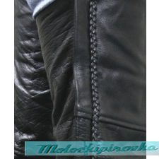Женские мотоштаны Womens Braided Black Leather Chaps