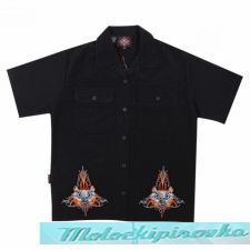 Dragonfly Roadhouse Fuel Button up Short Sleeve Shirt
