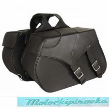 Xelement SH663ZB Medium Braided Zip-Off Two Buckle PVC Throw Over Saddlebags