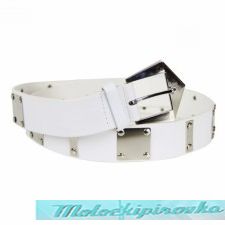 Fashion White PU Leather Belt