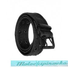 Double Grommet Black Canvas Belt