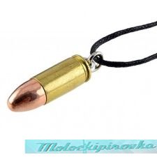 Bullet on Black Cord Necklace