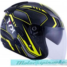 Шлем мотоциклетный открытый KYT  HELLCAT Plain Black
