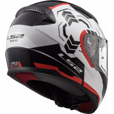 Шлем интеграл LS2 FF353 Rapid Ghost, Черный-Белый-Красный