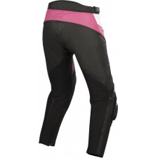 Мотоштаны женские кожаные Alpinestars Stella Missile Pants, черно-бело-розовый