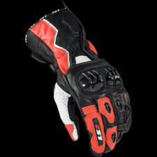 Мотоперчатки LS2 Swift Racing черно-бело-красный