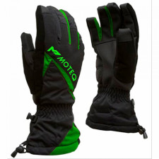 Снегоходные перчатки Moteq СНЕЖОК, Чёрный-Зеленый