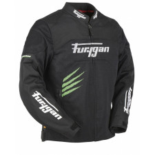Мотоциклетная куртка текстильная Furygan Rock Vented текстильная, Цвет Черный-Зеленый