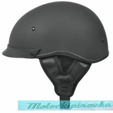 Outlaw T-72 Matte Black Dual-Visor Motorcycle Half Helmet