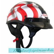 Мотошлем DOT Black 3D American Flag Half Helmet