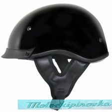 Outlaw T-72 Black Glossy Dual-Visor Motorcycle Half Helmet