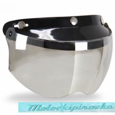 Outlaw Replacement Snap-on Visor with Flip-up Silver Mirror Shield