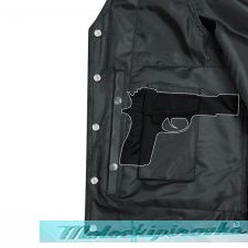 USA Leather Men's Combat Gun Pocket Vest