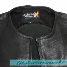 Xelement XS-1467 Stripped Black Leather Biker Vest