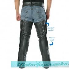 Best Seller Men's Premium Motorcycle Easy Fit Chaps with Zipper On Thigh
