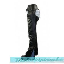 Women's Leather Braided Zippered Chaps
