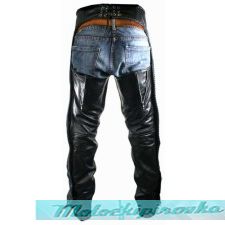    Mans Classic Braided Elastic Fit Leather Chaps