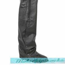 Motorcycle Leather Over Pants w- Side Zipper & Snaps