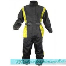 Xelement Mens 2 Piece Black and Yellow Motorcycle Rainsuit