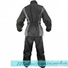 Xelement Mens 2 Piece Black and Gray Motorcycle Rainsuit