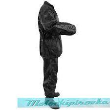   Xelement Mens 2 Piece Black Flaming Skull Heat Resistant Rain Suit