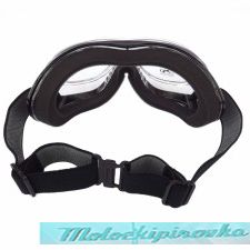 Airfoil Black Goggles With Anti Fog Clear Polycarbonate Lens With UV 400 Protection