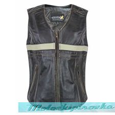    Xelement Womens Touring Brown Leather Biker Vest