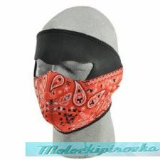 ZAN Headgear Neoprene Red Paisley Bandanna Face Mask