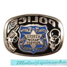 Police We Serve and Protect Buckle